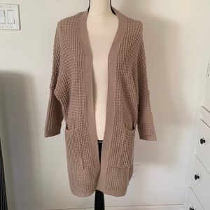 Yibock long kitted oversized open sweater/ cardigan size S